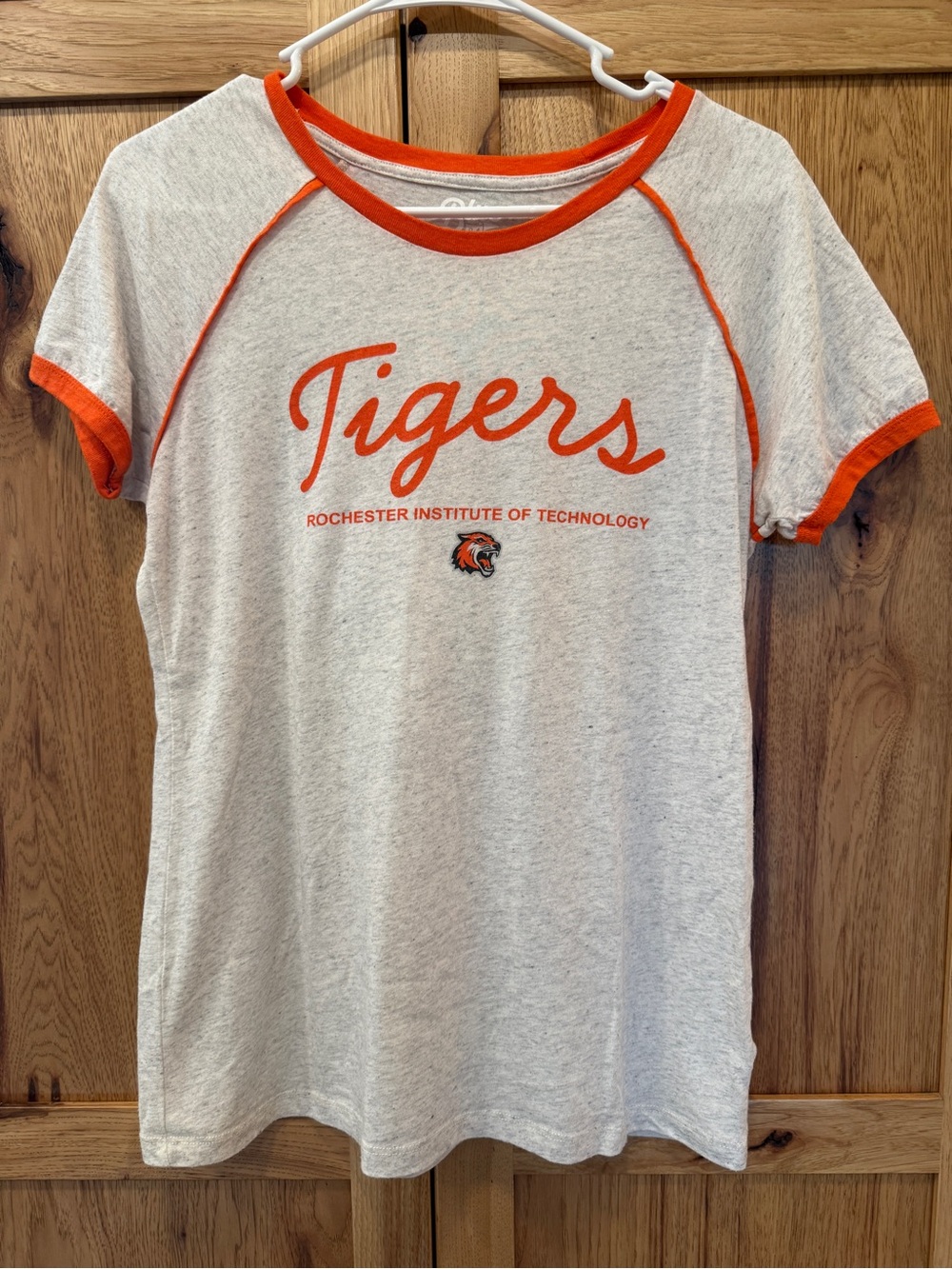 Blue 84 Rochester Institute of Technology Tigers Ringer Tee - White & Orange